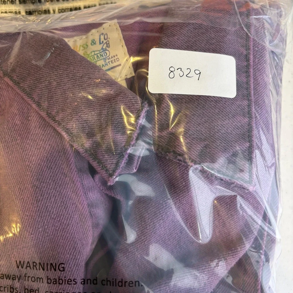 Levis Premium Pride Collection Purple Denim Vest XXL Sleeveless Trucker Jacket